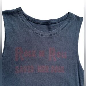 Rock n Roll  Black Graphic Tank Size Small